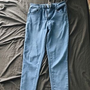 High Rise Blue Skinny Jeans